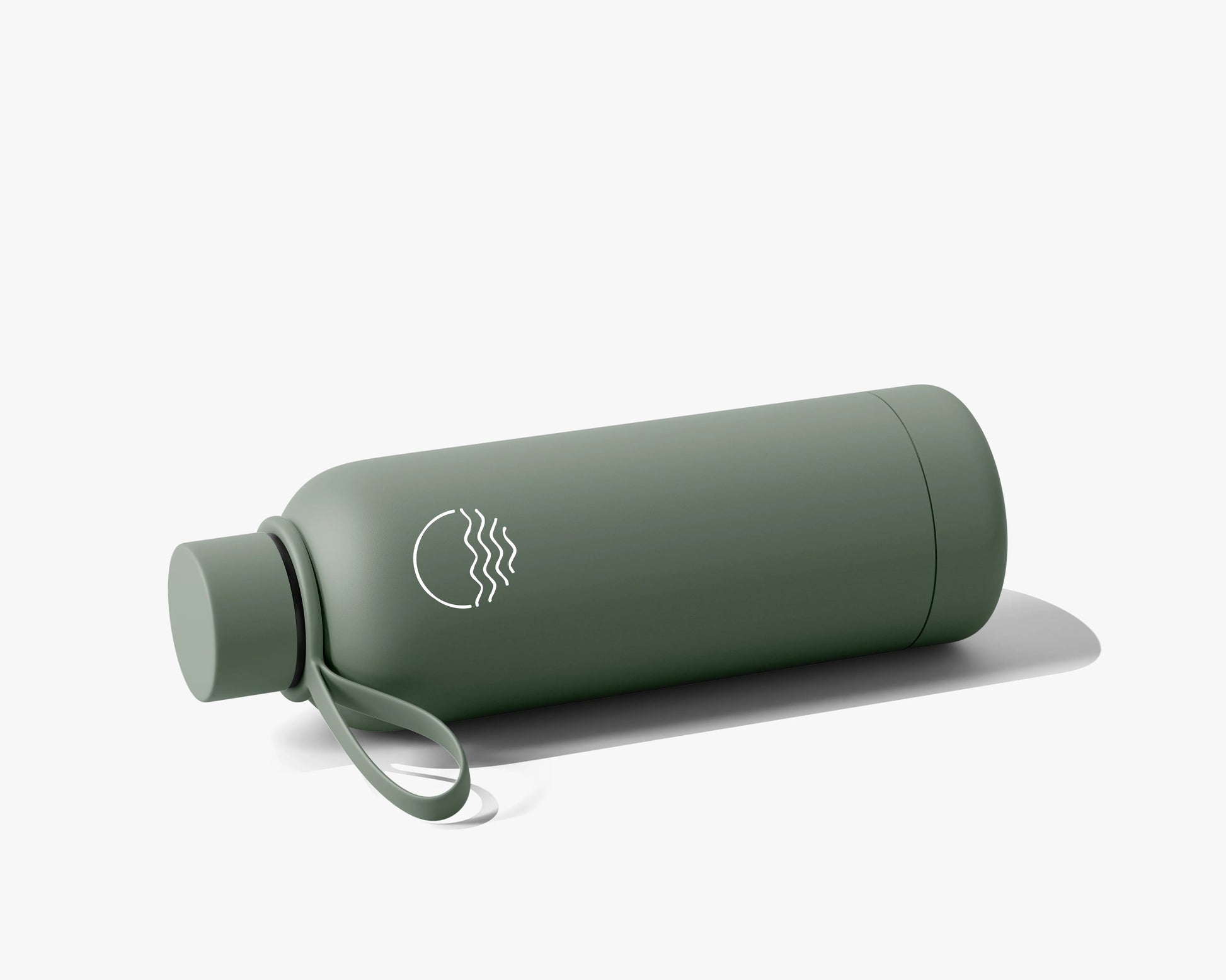 “SmartFlow UV-C self-cleaning water bottle – slate green finish”